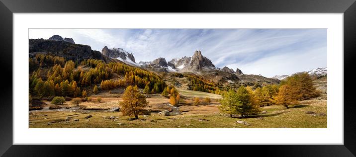 Vallée de la Clarée in Autumn France Alps Framed Mounted Print by Sonny Ryse