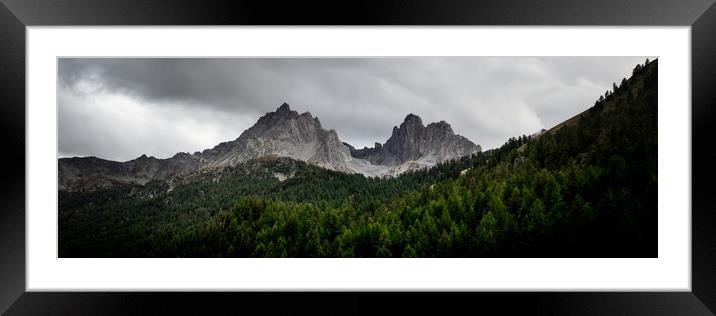 Vallée de la Clarée Massif des Cerces French Alps panormic a Framed Mounted Print by Sonny Ryse