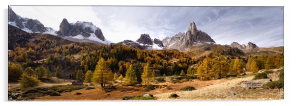 Vallée de la Clarée in Autumn France Alps Acrylic by Sonny Ryse