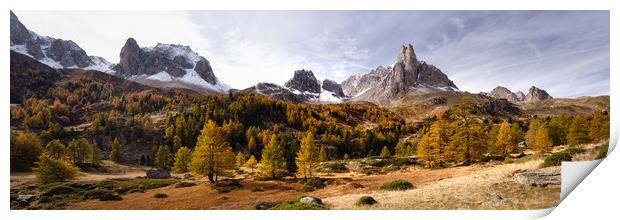 Vallée de la Clarée in Autumn France Alps Print by Sonny Ryse