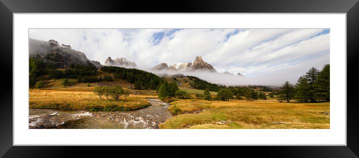 Vallée de la Clarée river France Alps Framed Mounted Print by Sonny Ryse