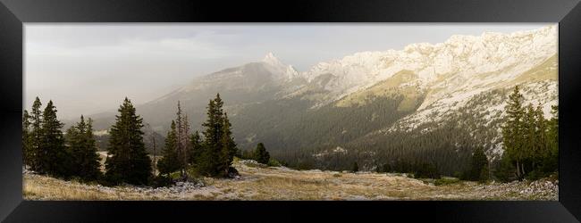 Vercors Massif mountain range French Prealps Grenoble Framed Print by Sonny Ryse
