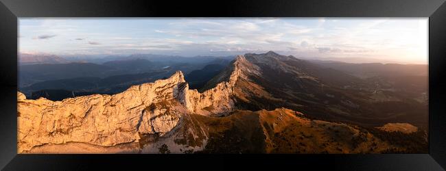 Vercors Massif mountain range French Prealps Grenoble Framed Print by Sonny Ryse