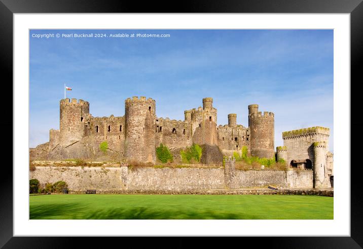 Conwy Castle in North Wales Framed Mounted Print by Pearl Bucknall