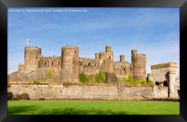 Conwy Castle in North Wales Framed Print by Pearl Bucknall