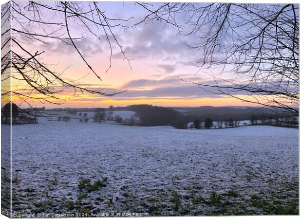 Winter Sunset Canvas Print by Ian Donaldson