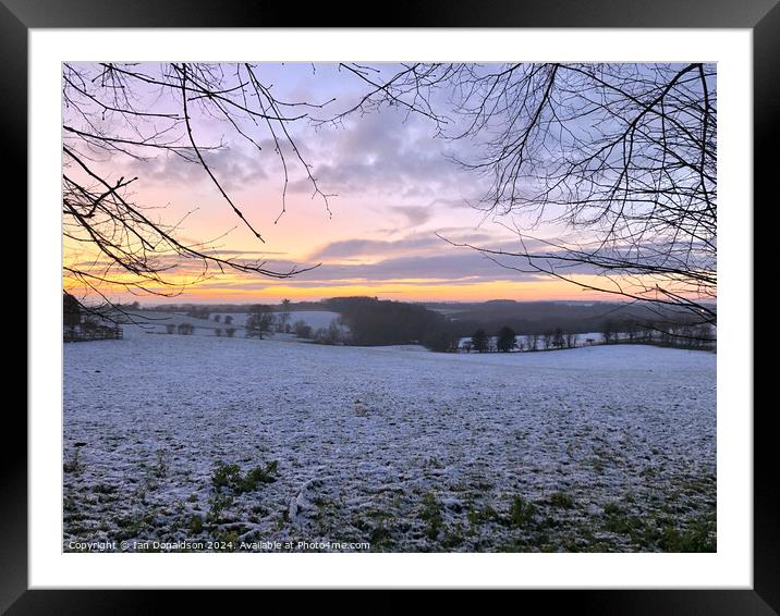 Winter Sunset Framed Mounted Print by Ian Donaldson
