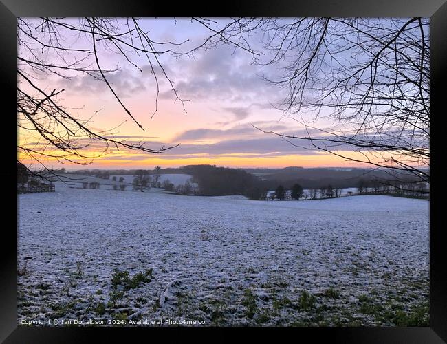 Winter Sunset Framed Print by Ian Donaldson