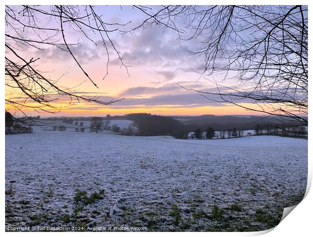 Winter Sunset Print by Ian Donaldson