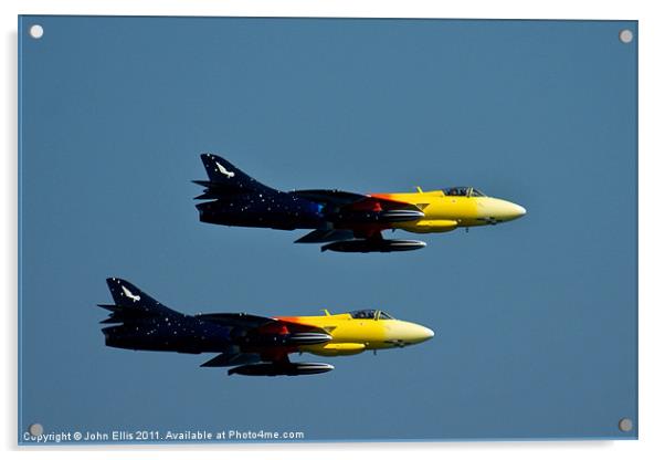 Hawker Hunters Acrylic by John Ellis
