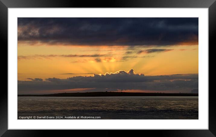 Stroma Sunset Framed Mounted Print by Darrell Evans
