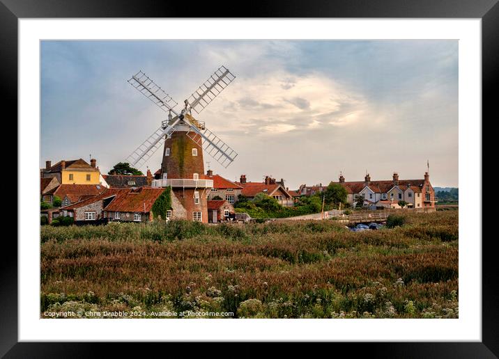 Cley-next-the-Sea , Windmill (14) Framed Mounted Print by Chris Drabble