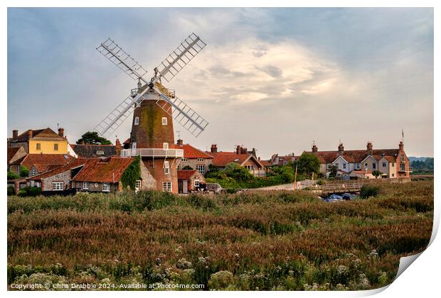 Cley-next-the-Sea , Windmill (14) Print by Chris Drabble