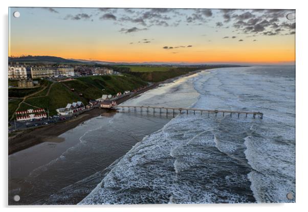 Saltburn By the Sea Acrylic by Apollo Aerial Photography