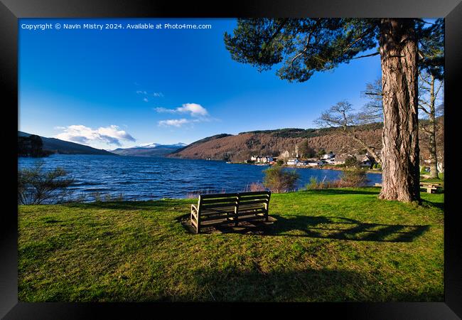 A view of Loch Tay at Kenmore, Perthshire Framed Print by Navin Mistry