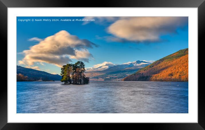Loch Tay and then Lawers Range  Framed Mounted Print by Navin Mistry