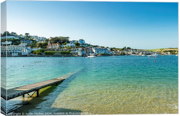 Salcombe from East Portlemouth, South Devon Canvas Print by Justin Foulkes
