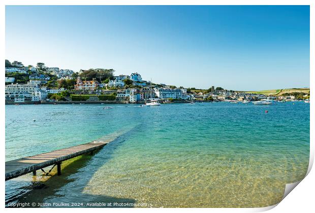 Salcombe from East Portlemouth, South Devon Print by Justin Foulkes