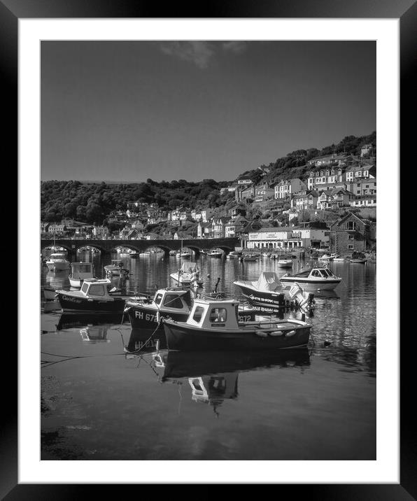 West Looe River & Boats Framed Mounted Print by Darren Galpin