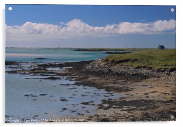 Arriving on Benbecula  Acrylic by Kasia Design