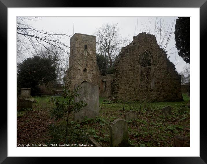 The Remains of St Helen's. Framed Mounted Print by Mark Ward