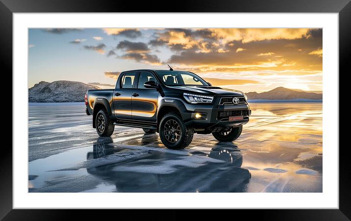 Toyota Hilux Pickup Framed Mounted Print by Steve Smith