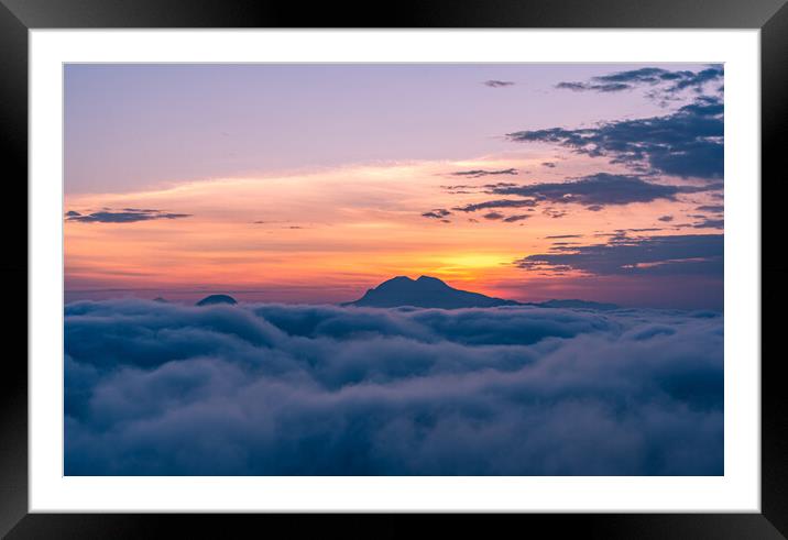 Landscape of view of Sunrise over the Cloud  Framed Mounted Print by Ambir Tolang