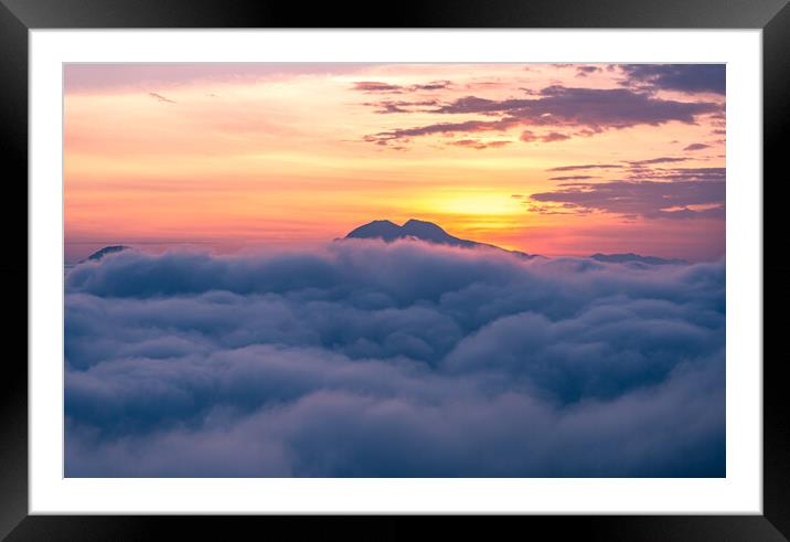 Landscape of view of Sunrise over the Cloud  Framed Mounted Print by Ambir Tolang