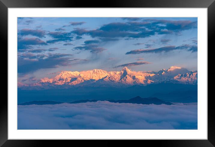 Landscape of view of Sunrise over the Cloud  Framed Mounted Print by Ambir Tolang
