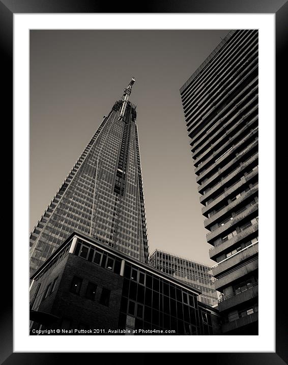The Shard & a Tall Guy Framed Mounted Print by Neal P