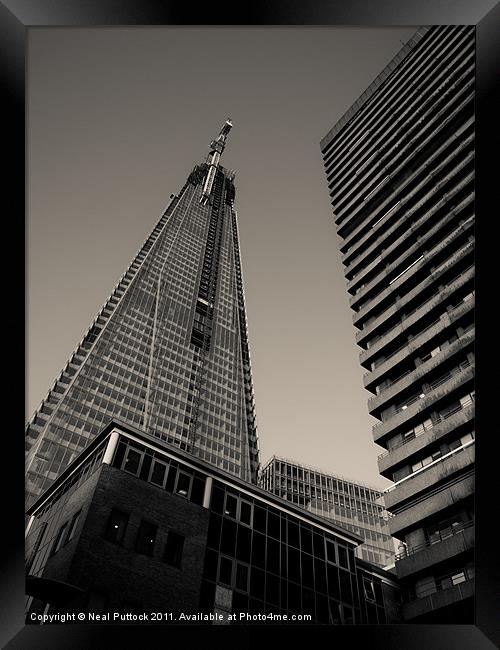 The Shard & a Tall Guy Framed Print by Neal P