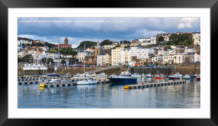 St Peter Port waterfront Guernsey, Channel Islands Framed Mounted Print by Angus McComiskey