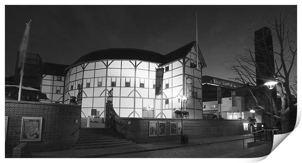 The Globe Theatre Print by David French
