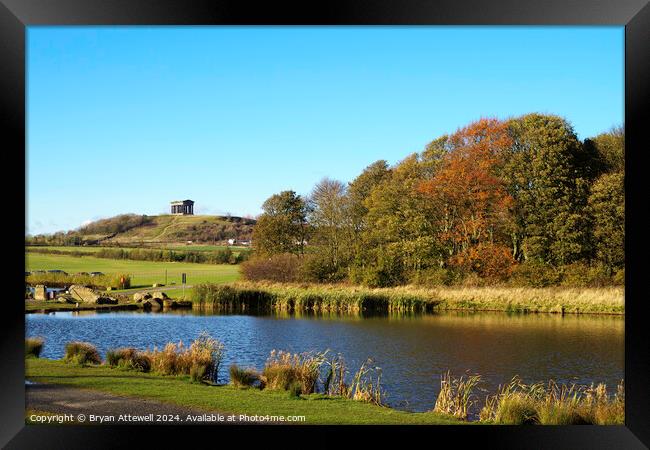 Herrington Country Park and Penshaw Monument Framed Print by Bryan Attewell