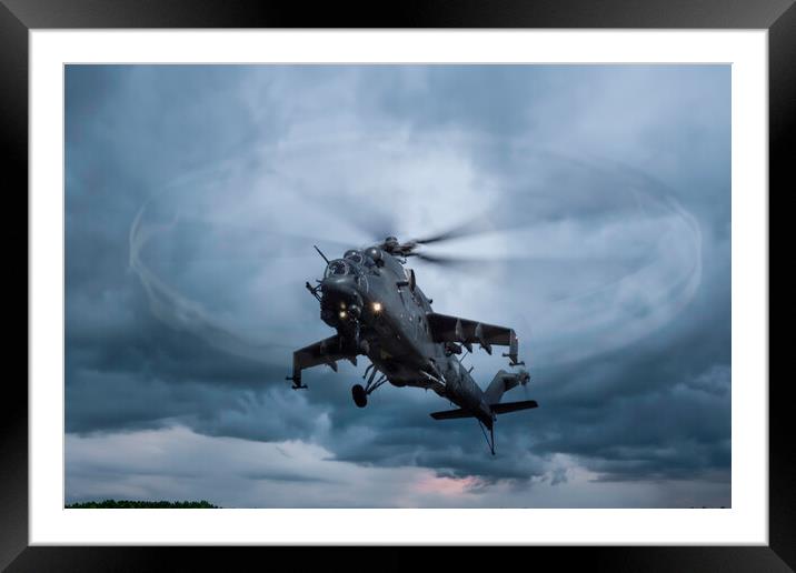 Mil Mi-24P Hind Framed Mounted Print by J Biggadike
