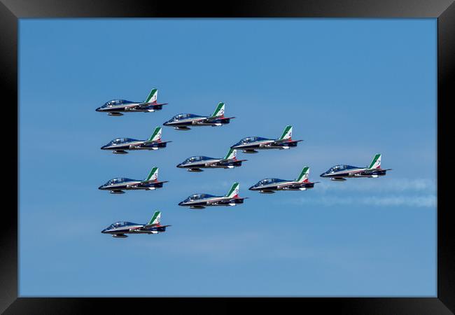 Frecce Tricolori Framed Print by J Biggadike