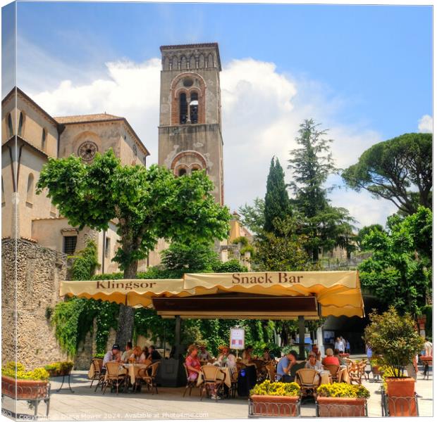  Ravello Piazza Duomo Canvas Print by Diana Mower