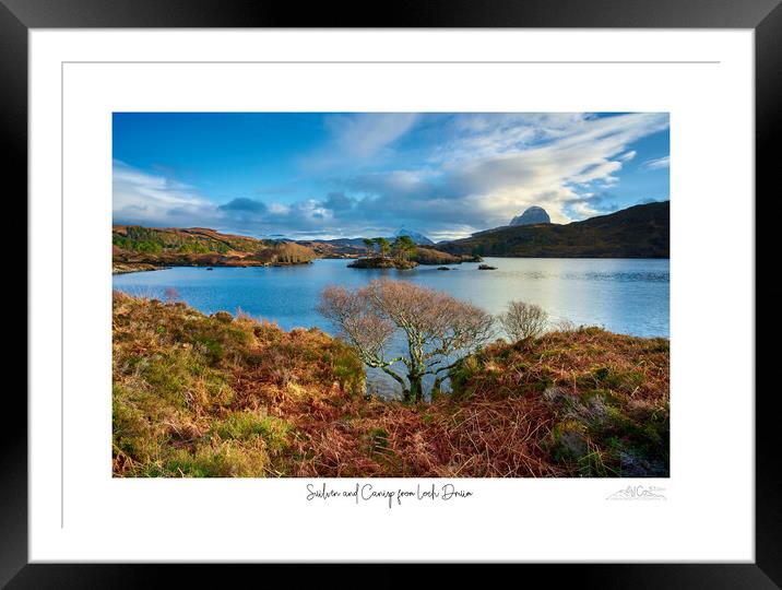 Suilven and Canisp from lochside Framed Mounted Print by JC studios LRPS ARPS