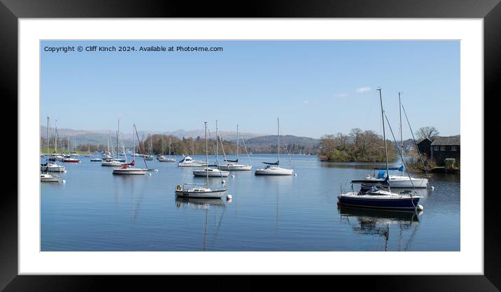Across Lake Windermere Framed Mounted Print by Cliff Kinch