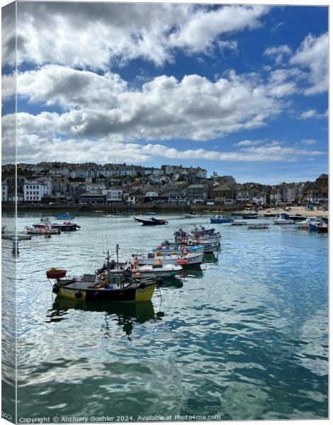 St Ives harbour Canvas Print by Anthony Goehler