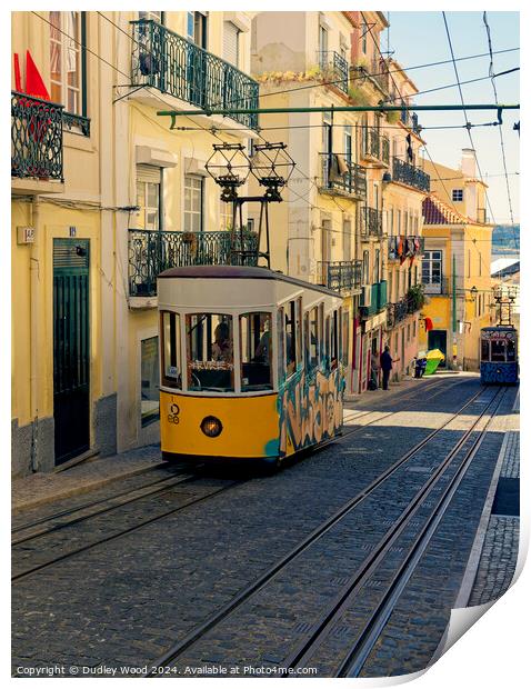 Lisbon tram Print by Dudley Wood