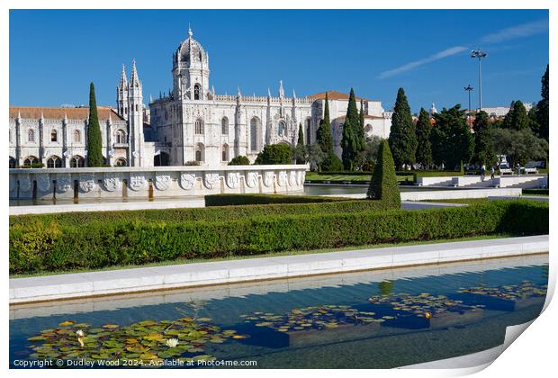 Jeronimos monastery Print by Dudley Wood