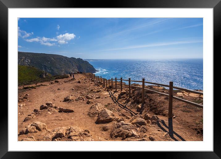 Atlantic Ocean Viewpoint At Cabo Da Roca In Portugal Framed Mounted Print by Artur Bogacki
