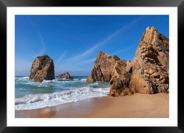 Praia da Ursa Beach in Portugal Framed Mounted Print by Artur Bogacki