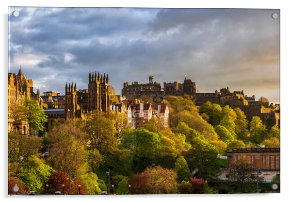 Springtime In Edinburgh Acrylic by Artur Bogacki