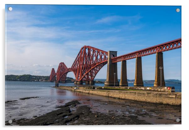 Forth Bridge On Firth of Forth In Scotland Acrylic by Artur Bogacki