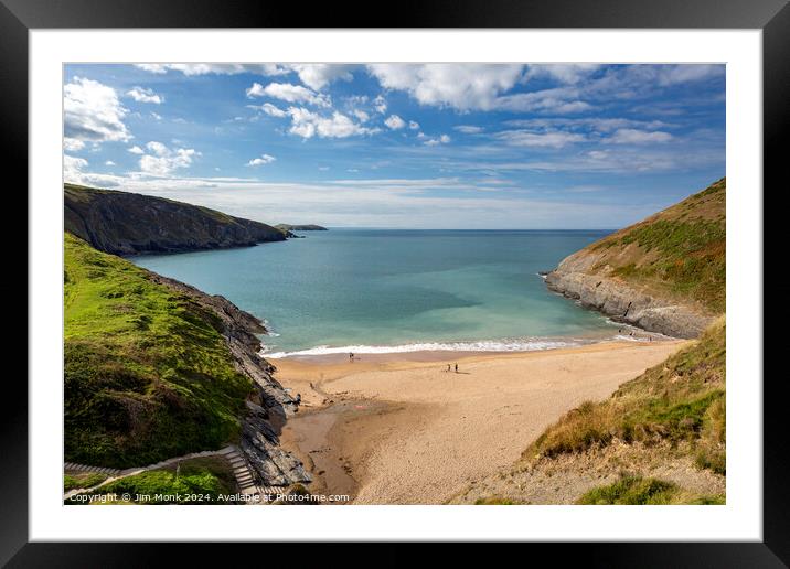 Mwnt Beach, Ceredigion Framed Mounted Print by Jim Monk