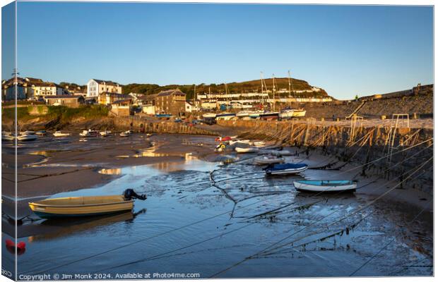 New Quay harbour, West Wales Canvas Print by Jim Monk