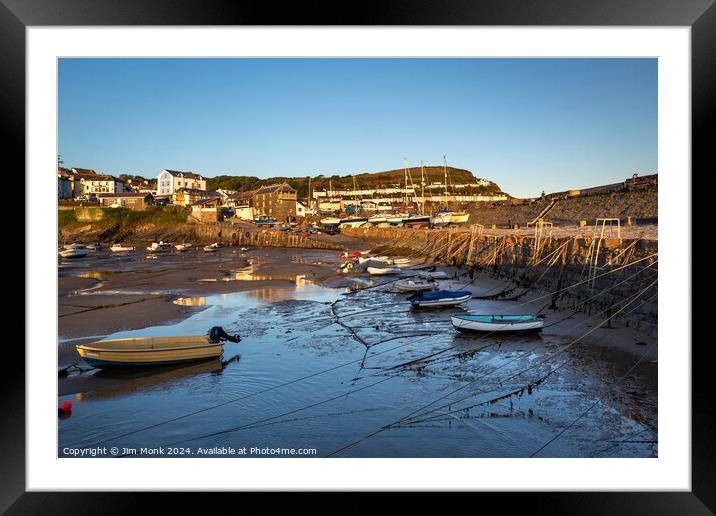 New Quay harbour, West Wales Framed Mounted Print by Jim Monk