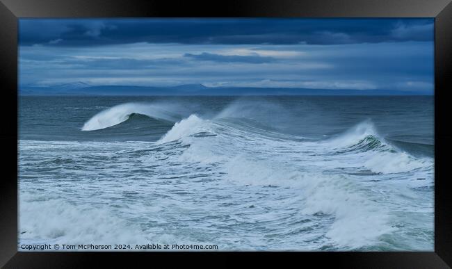 A Stormy Seascape on the Moray Firth, Scotland Framed Print by Tom McPherson